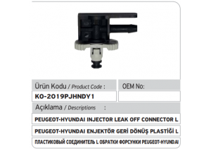 Peugeot - Hyundai Euro 5 Injector Geri Dönüş Plastiği L